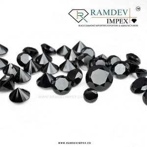 เพชรธรรมชาติที่โดดเด่นความเงางาม1.00-1.10มม. สีดำที่ผ่านการบำบัดคุณภาพคุณภาพ AA 179ชิ้น/กะรัตผิวสวย - Product Image 3
