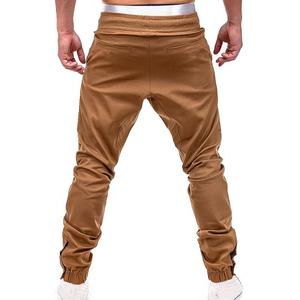 Pantalon cargo décontracté en toile respirante pour homme, léger, taille mi-haute, coupe droite, avec grandes poches - Product Image 5