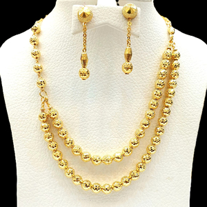 Juego de Cadenas y Aretes Casuales Simples Chapados en Oro de 24k para Bodas, Fiestas, Compromisos o Aniversarios, Excelente Idea de Regalo - Product Image 1