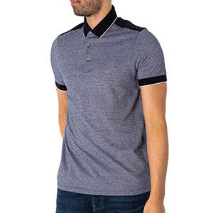 Polo en coton pour hommes, style streetwear, tissu doux et respirant, logo personnalisé, approvisionnement d'usine OEM - Product Image 2