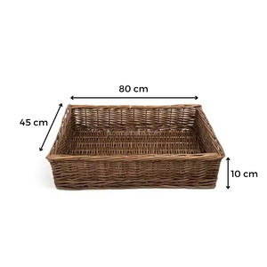 Haute qualité pliable tissé à la main en osier naturel Vietnam rotin Rectangle forme plateau pour manger boisson vaisselle maison cuisine - Product Image 5