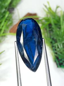 พบหายาก 100% ธรรมชาติเงาสีฟ้าคราม Kyanite รูปร่างลูกแพร์เหลี่ยมเพชรพลอยตัดเครื่องประดับแท้หลวมทําอัญมณีในราคาจํานวนมาก - Product Image 1
