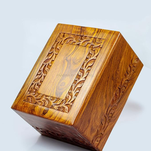 Urnas de madera decorativas talladas a mano de palisandro Premium auténticas con tallas de borde urnas de madera conmemorativas para seres queridos - Product Image 4