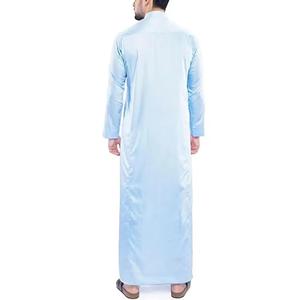 เสื้อผ้าอิสลามแขนยาวสำหรับผู้ชายขนาดใหญ่พิเศษเสื้อสไตล์ซาอุดิอาระเบีย Jubba (thobe) จากการออกแบบให้มีซิปดูไบ - Product Image 4