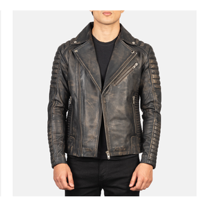 Venta al por mayor Hombres Chaquetas de cuero transpirable Moda Moto Chaquetas de cuero de alta calidad de los hombres Chaquetas de cuero - Product Image 6