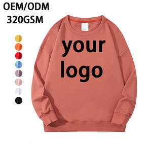 Personnalisé 100% français éponge coton sweat ras du cou surdimensionné goutte épaule pull pull blanc hommes à capuche et sweat-shirts - Product Image 1