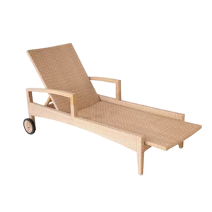 Chaises longues modernes en teck massif pour jardin, terrasse, mobilier d'extérieur, équipements de loisirs, prix de gros - Product Image 1