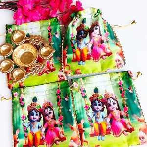 Bán buôn kanha Ji potli urli đánh bóng đồng thau Diwali trở lại Túi Quà Tặng công ty Tân gia quà tặng hoa urli <span class=keywords><strong>diya</strong></span> món quà cưới - Product Image 2