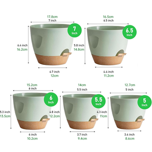 Macetas <span class=keywords><strong>para</strong></span> Plantas de Interior con Orificios de Drenaje y Base Extraíble, Modernas y Decorativas <span class=keywords><strong>para</strong></span> Jardín <span class=keywords><strong>Exterior</strong></span> - Product Image 2