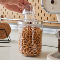 Bocal de stockage hermétique en plastique pour céréales, farine et aliments, avec bec verseur et couvercle hermétique
