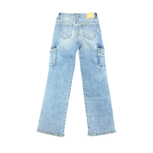 Jeans skinny streetwear en denim de couleur personnalisée, respirant, motif uni, taille mi-haute, 100% coton - Product Image 4