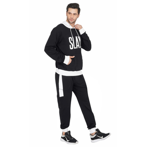 Ensemble de pantalons de survêtement à capuche pour hommes de qualité supérieure motif imprimé de tissage tricoté pour sweats à capuche de grande taille - Product Image 5
