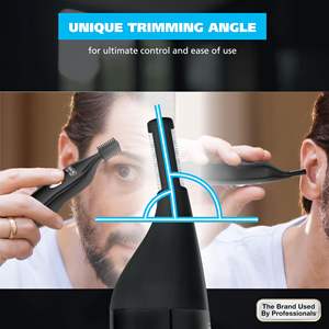 Tondeuse à sourcils portable DualTech rechargeable par USB, appareil d'épilation faciale pour hommes, tondeuse indolore pour les poils des oreilles et du nez, pour utilisation en voiture - Product Image 5