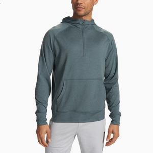 Nuevo diseño, rendimiento, ligero, 4 vías, estiramiento, media cremallera, bolsillo de canguro, Sudadera con capucha para hombre - Product Image 1