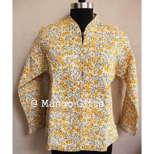 Chaqueta Acolchada Reversible Ligera para Mujer, de Algodón, con Estampado Floral, Ropa de Moda - Product Image 1