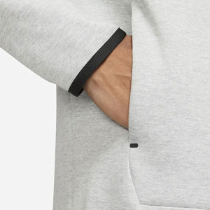Sudadera con capucha de lana mezclada de algodón ultrasuave de ajuste clásico invierno Casual comodidad bolsillo de canguro cálido Interior con capucha liso teñido - Product Image 5