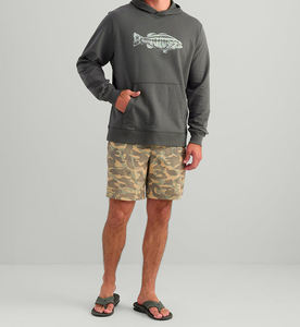 Sudadera con Capucha Gris Oscuro para Hombre con Estampado de Peces en la Parte Delantera, Sudadera con Patrón Personalizado, Manga Larga, Estilo Casual - Product Image 4