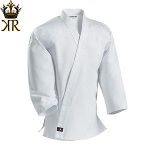 Trajes personalizados de poliéster de alta calidad aprobados por Wkf, gran oferta, peso ligero, artes marciales, algodón blanco, uniforme de Gi Karate - Product Image 5
