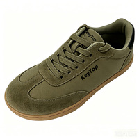 Chaussures GAT pour Hommes, Marque Privée, Style Rétro, en Daim et Cuir PU, pour Usage Quotidien, Semelle Plate Confortable, Embout Large