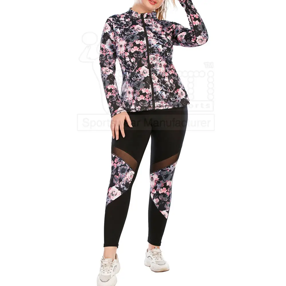 Vente en gros de vestes de fitness et de leggings taille haute ensembles de fitness pour la salle de gym Top Trending Nouveaux vêtements de sport personnalisés Ensemble de gym 3 pièces