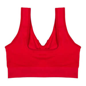 Soutien-gorge de sport pour femmes grande taille de qualité supérieure, confortable, respirant, séchage rapide, en élasthanne/nylon, motif à carreaux, logo sur le devant - Product Image 6