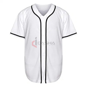 Venta al por mayor Camisetas de béisbol personalizadas | Camisa de ropa deportiva de equipo liso en Blanco | Uniforme de béisbol profesional con logotipo bordado a la venta - Product Image 1