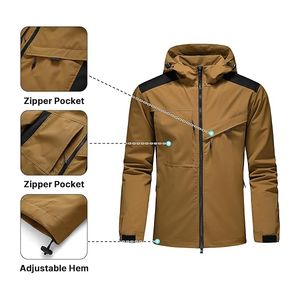 Abrigo de lluvia de montaña para hombre, ropa de calle, chaqueta de lluvia impermeable para hombre, abrigo de lluvia ligero de nailon Spandex, chaqueta para hombre - Product Image 3