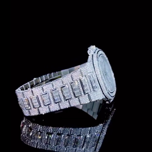 Montre Moissanite approuvée par testeur de diamants | VVS Luxury Iced Out Skeleton Wholesale - Product Image 3