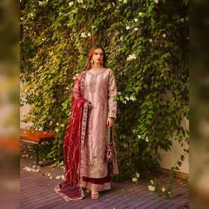 Plazzo Dupatta Frendy de Georgette Sintética Pesada con Bordado de Moti, Estilo Tradicional, Salwar Kameez con Bordado en Relieve para Todas las Estaciones FATEMA - Product Image 1