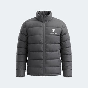 Veste matelassée pour homme coupe classique, qualité supérieure, fermeture éclair intégrale, coupe-vent, vêtements d'hiver, motif uni, prix raisonnable, manches longues - Product Image 2