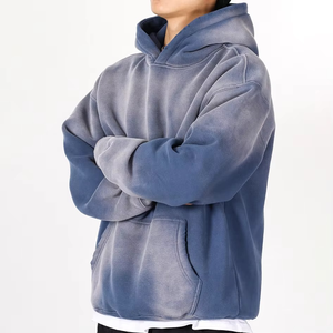 Sweat à capuche surdimensionné de luxe pour hommes et femmes personnalisé poids lourd 100% coton délavé à l'acide pour l'hiver vente en gros - Product Image 1