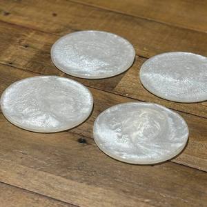 Artistic <b>resin</b> coaster set with metallic gold shimmer handmade <b>epoxy</b> mats ideal <b>for</b> modern living room <b>table</b> and gifting - Product Image 6