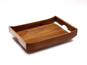 Bandeja de madera cuadrada hecha a mano para servir, plato de madera decorativo para uso en mesa, ideal para fiesta de boda y decoración del hogar - Product Image 3