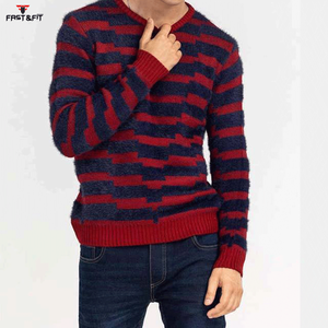 Pull en cachemire et laine à séchage rapide, anti-rides, personnalisable à l'avant, vintage, tricoté, décontracté, col rond, dernier modèle d'usine - Product Image 2