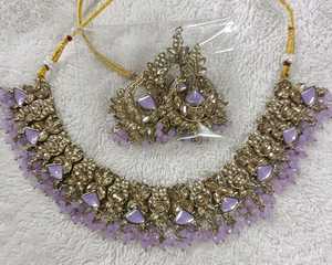 Conjunto de joyería de moda Radiant AD para mujer hermoso collar indio pendientes Combo para bodas eventos culturales regalo - Product Image 4