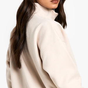 Sweat-shirt pour femme de haute qualité avec col montant zippé pour un ajustement confortable avec polaire isolante pour un ajustement confortable et décontracté - Product Image 5