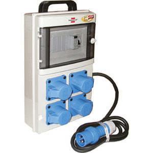 Boîtiers de distribution d'énergie métalliques 30A et 63A, tableaux de distribution portables pour la maison et le bureau - Product Image 1