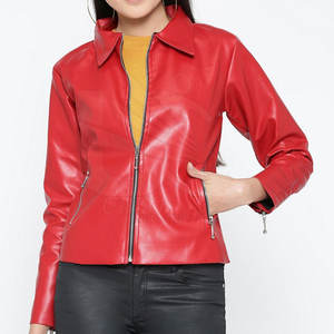 Chaqueta de cuero ligera de talla grande para mujer, ropa de invierno transpirable, chaqueta de cuero para mujer para adulto - Product Image 1