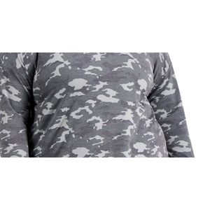 Felpa con Cappuccio da Donna ID Ideology, Stampa Camouflage Grigia, Taglia 2X, Traspirante, in Maglia, Design Crop Top con Ricamo in Seta di Alta Qualità - Product Image 3