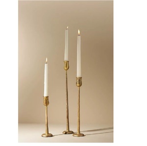 Support de bougie en laiton et aluminium esthétique personnalisé fait à la main, finition haut de gamme, style moderne, porte-bougie, décoration d'intérieur haut de gamme - Product Image 3