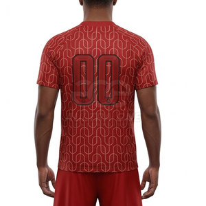 Maillot de football de qualité supérieure pour hommes, 100% polyester, écologique, tissu léger et respirant, coupe confortable, manches courtes - Product Image 4