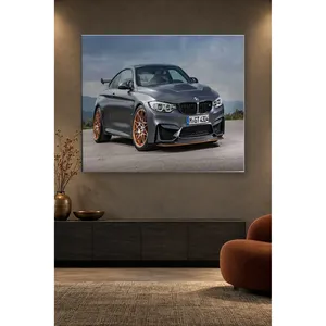 Impression sur toile Fida Gray BMW M4 GTS avec roues en cuivre - Product Image 1