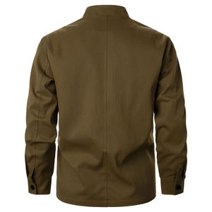 Chaqueta informal a prueba de viento para hombre, abrigo de Color sólido con cremallera, ajuste Regular para regalo diario de deportes al aire libre - Product Image 4