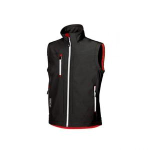 Gilet de travail U-POWER Climb Carbone noir avec motif grimpant - Product Image 1
