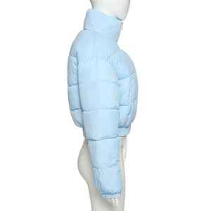 Chaqueta acolchada cálida de invierno al por mayor para mujer, Abrigo acolchado corto para mujer, nuevo diseño de moda elegante, chaqueta acolchada corta para mujer - Product Image 3