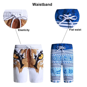 Custom Sublimation Plus Size Beach <b>Shorts</b> Pocket Elastic Drawstring <b>Swimming</b> <b>Trunks</b> for Men DDP shipping - Product Image 3
