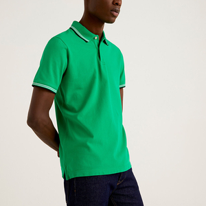 เสื้อโปโลแขนสั้นสำหรับผู้ชายผ้าฝ้ายถักผ้าคอตตอนคุณภาพสูงออกแบบได้ตามต้องการพร้อมโลโก้สำหรับใส่เล่นกีฬา - Product Image 4