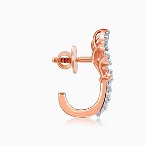 ต่างหูเพชรจูโน่เจ-ห่วงสีโรสโกลด์ - Product Image 2