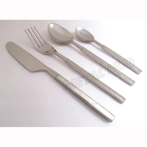 Vente en gros de couverts en acier inoxydable 18/10 couverts de mariage forgés à la main avec poignée en acrylique transparent pour cadeaux - Product Image 6