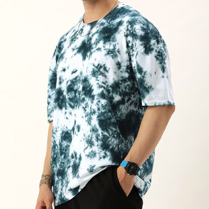 Camisetas Ligeras de Secado Rápido, Transpirables y Ecológicas con Estampado Tie Dye, de Poliéster/Algodón, para Hombre, Uso Casual al Aire Libre - Product Image 1